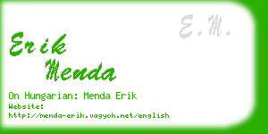 erik menda business card